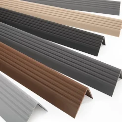 Nez de marche PVC 50x42mm, , profilé d'escalier RGP, auto-adhésif, antidérapant, d'escalier-protection, gris clair, 1.5m-Quest Clearance