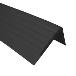 Nez de marche PVC 45x50mm, , profilé d'escalier RO, antidérapant, d'escalier-protection, noir, 1.5m-Quest New