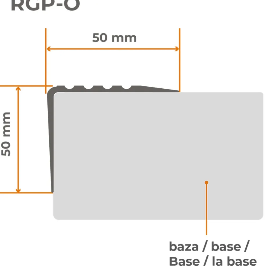 Nez de marche PVC 50x50mm, , SST, profilé d'escalier RGP-O, auto-adhésif, antidérapant, d'escalier-protection, Rouge, 1.3m-Quest Hot
