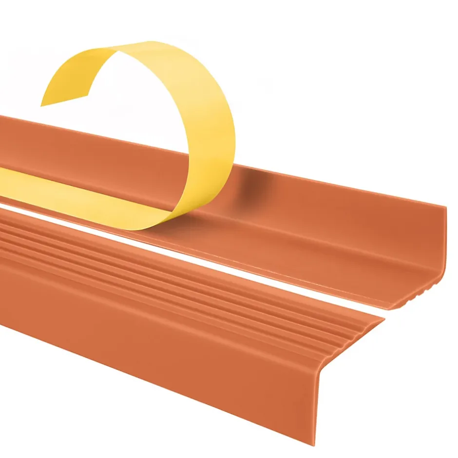 Nez de marche PVC 40x25mm, , profilé d'escalier ND, auto-adhésif, antidérapant, d'escalier-protection, La brique, 1.1m-Quest Clearance