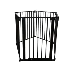 Nordlinger Pro Barrière pare-feu métal noir pliable 5 pans 742116 Protection cheminée et poêle