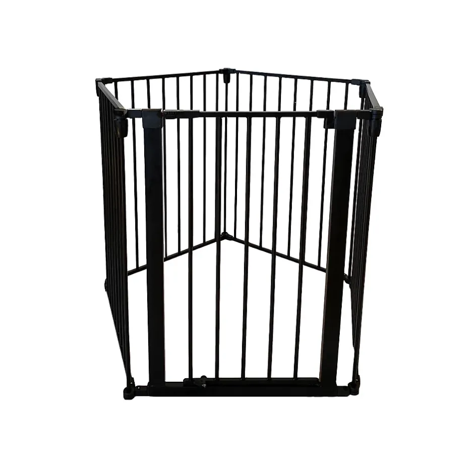 Nordlinger Pro Barrière pare-feu métal noir pliable 5 pans 742116 Protection cheminée et poêle