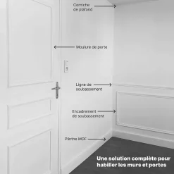 Nordlinger Pro Encadrement mouluré 150 x 60 cm avec moulures pré-découpées