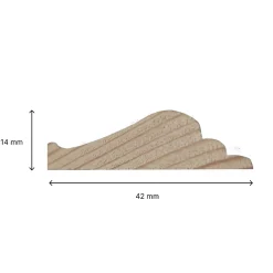 Kit Moulures Soubassement 790535 Bois naturel 3 m Habillage mural-Nordlinger Pro Best