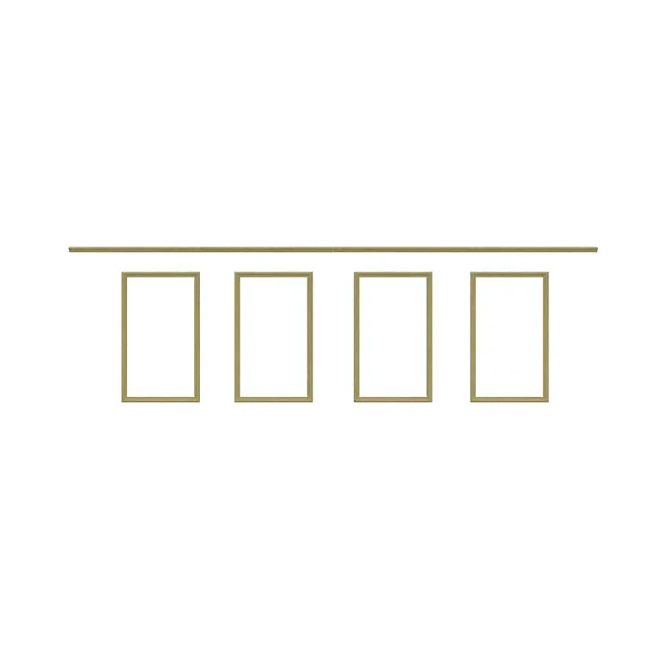 Kit Moulures Soubassement 790515 Bois naturel 3 m Décoration intérieure-Nordlinger Pro Online