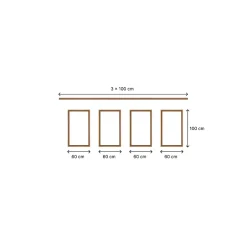 Kit Moulures Soubassement 790515 Bois naturel 3 m Décoration intérieure-Nordlinger Pro Online