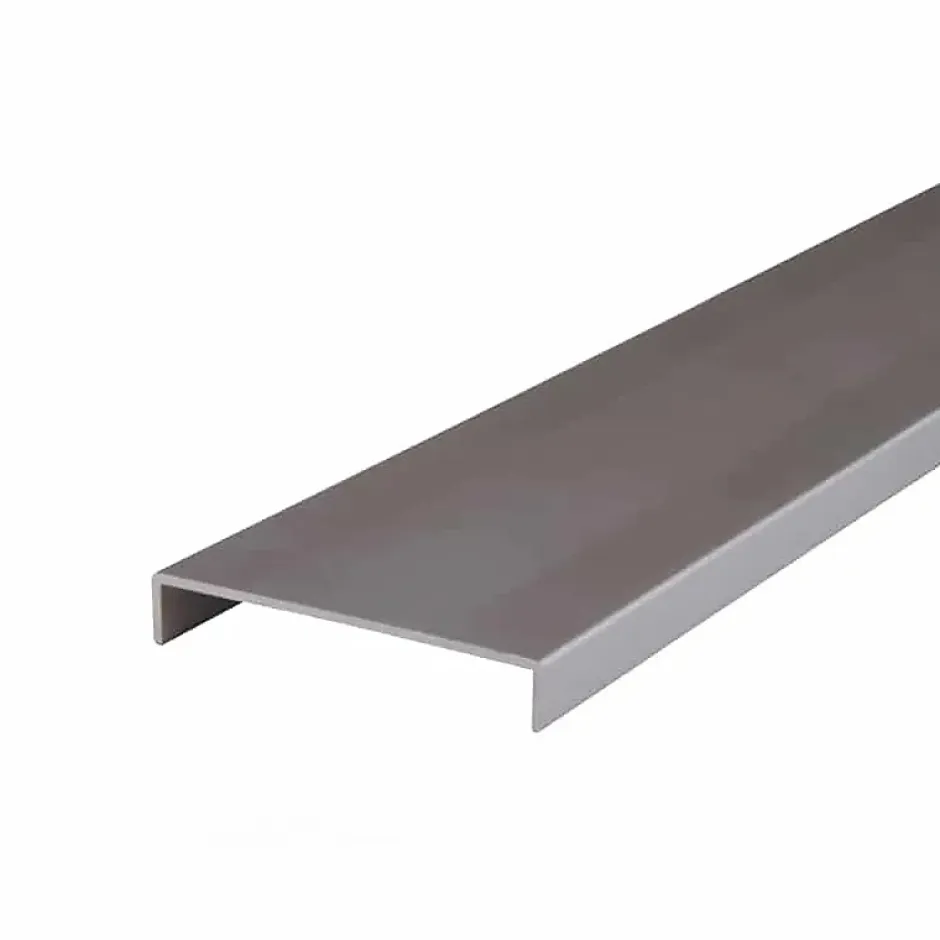 Lot de 2 Nez de cloison gris 260 cm x 54 mm - Aluminium-Nordlinger Pro New