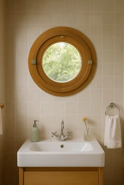 Gd Menuiseries Oeil De Boeuf Bois H60 X L60 Côte Tableau