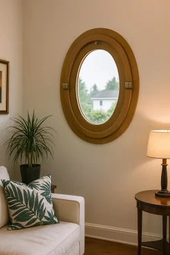 Oeil De Boeuf Bois Ovale H90 X L60 Côte Tableau-Gd Menuiseries Discount