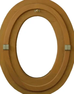 Gd Menuiseries Oeil De Boeuf Bois Ovale H65 X L50 Côte Tableau
