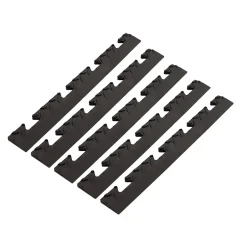 Pack 5 Bordures Femelles pour Dalle PVC noire Clipsable Sol Antidérapant Carré Garage Atelier PS50CRN/F-Intec Hot