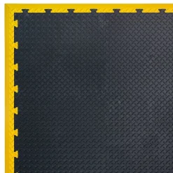 Pack 5 Bordures Femelles pour Dalle PVC noire Clipsable Sol Antidérapant Carré Garage Atelier PS50CRN/F-Intec Hot