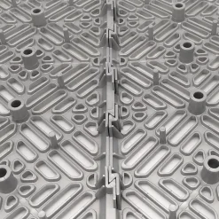 Pack 12 dalles auto-ventilées 30x30x1,5cm (1m² - Gris aluminium). Hôtellerie, chambres froides, garde-manger, bar, zones humides-Antihumedades New