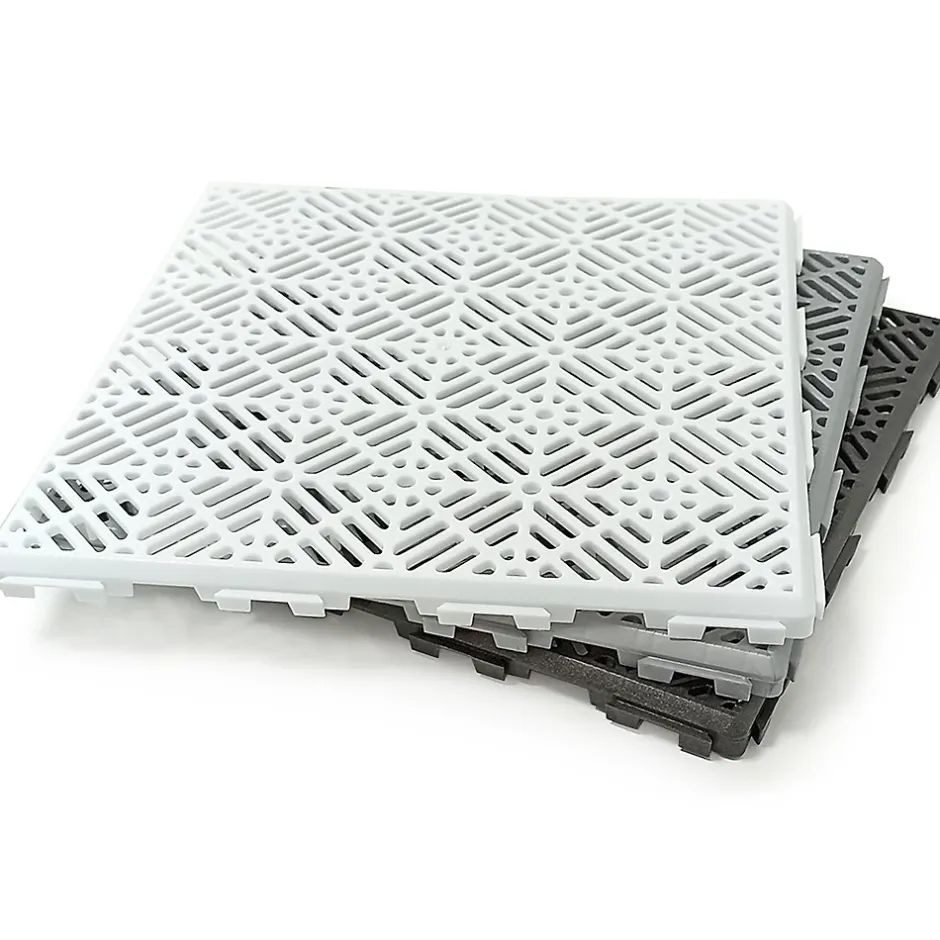 Antihumedades Pack 48 dalles auto-ventilées 30x30x1,5cm (4,3m² - Gris aluminium). Hôtellerie, chambres froides, garde-manger, bar, zones humides