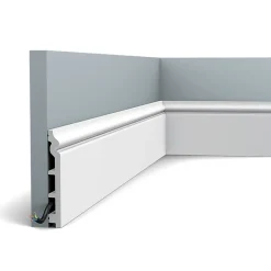 Orac Decor Pack 10 mètres Plinthes SX118 avec colle - Orac x Cimaises-et-plus - 14 x 1,8 x 200cm (h x p x L) - plinthe décorative polymère