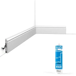 Orac Decor Pack 10 mètres Plinthes SX165 avec colle - Orac x Cimaises-et-plus - 7 x 1,0 x 200cm (h x p x L) - plinthe décorative polymère