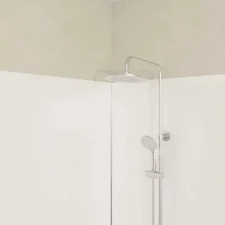 Aurlane Pack 2 Panneaux Muraux en Aluminium Blanc 80+120x210 cm + Profilés Chrome