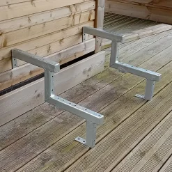 Pack 2 pièces - Limon acier galvanisé 2 marches - H 34cm - Option contremarches-Vinuovo Outlet