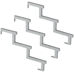 Vinuovo Pack 3 pièces - Limon acier galvanisé 3 marches - H 51cm