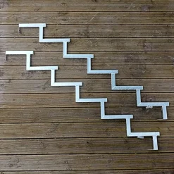 Vinuovo Pack 2 pièces - Limon acier galvanisé 6 marches - H 102cm - Option contremarches