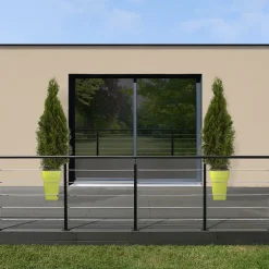 Fortia Pack balustrade Barranco horizontale à plat aluminium noir