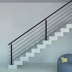 Fortia Pack balustrade Barranco horizontale à plat aluminium noir