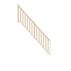 Fortia Pack balustrade verticale hêtre coloris naturel h.110 cm x l.271,8 cm