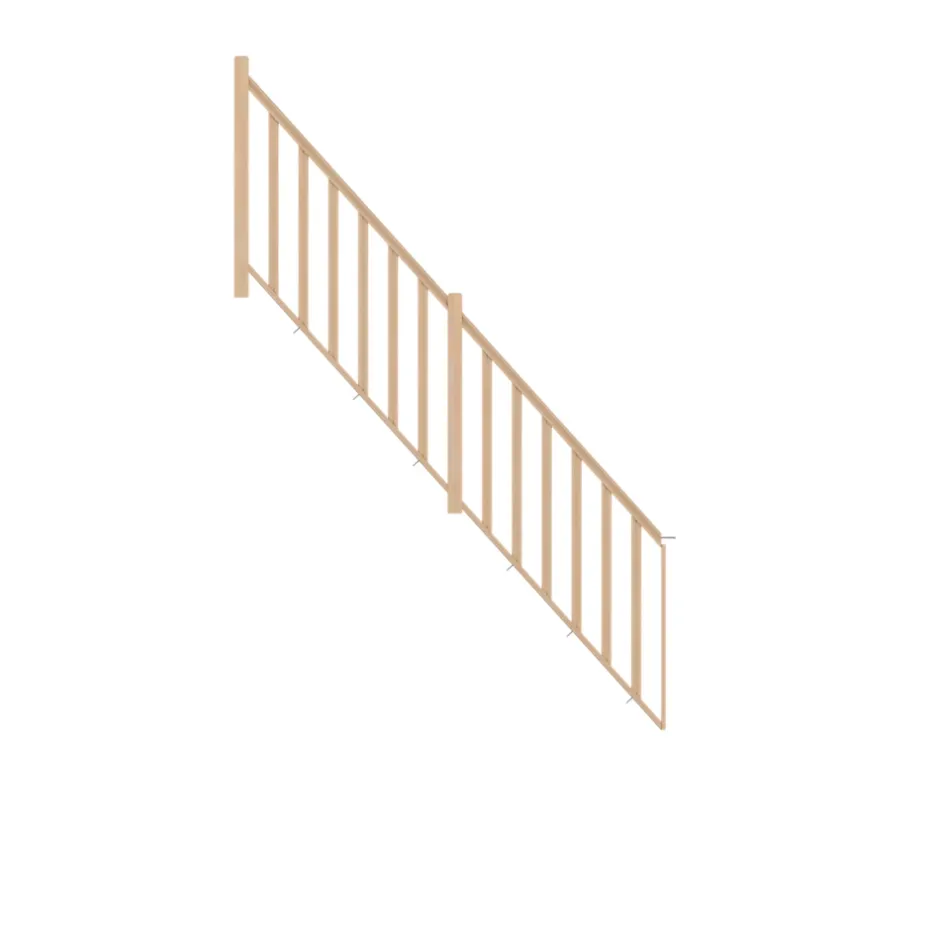 Fortia Pack balustrade verticale hêtre coloris naturel h.110 cm x l.271,8 cm