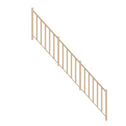 Pack balustrade verticale hêtre coloris naturel h.105,8 cm x l.346,8 cm-Fortia Sale
