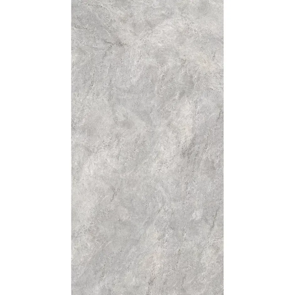 Pack de 2 panneaux muraux de salle de bains l.100 x H.210 cm, effet pierre gris et argenté , DécoDesign Softtouch-Schulte Outlet