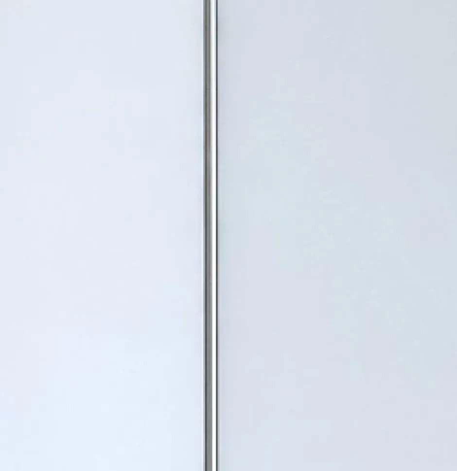 Galedo Pack de 2 panneaux muraux de salle de bains, blanc avec profilés chromés, l.120+90 x H.210 x P.0,3 cm, Alucolors