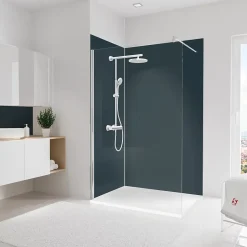 Schulte Pack de 2 panneaux muraux de salle de bain l.120+90 x H.210 cm, anthracite, DecoDesign