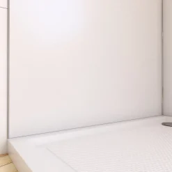 Galedo Pack de 2 panneaux muraux de salle de bains, blanc avec profilés chromés, l.90+90 x H.210 x P.0,3 cm, Alucolors