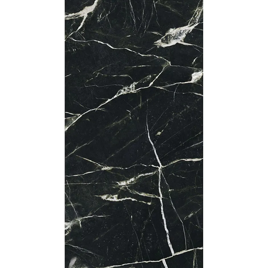 Pack de 2 panneaux muraux de salle de bains l.100 x H.255 cm, effet marbre noir et vert, DécoDesign Softtouch-Schulte Hot