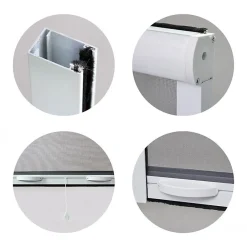 Volet-Moustiquaire PACK ECO de 2 moustiquaires Enroulables ALU H145 cm x L130 cm Blanc