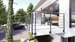 Pack garde-corps : prêt à poser latéral Prestio ral 9005-Kordo New