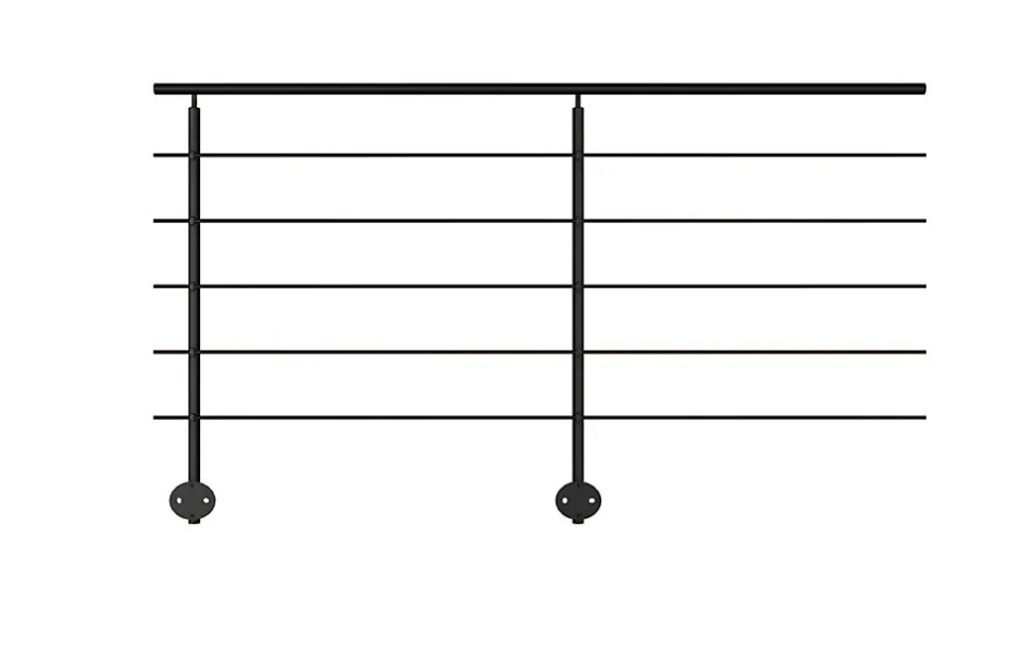 Pack garde-corps : prêt à poser latéral Prestio ral 9005-Kordo New