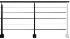 Burger Pack garde-corps Opalu noir pose en applique 2m