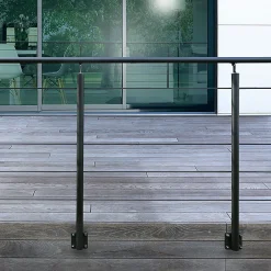 Burger Pack garde-corps Opalu noir pose en applique 2m