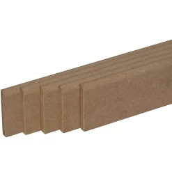 Forestea Pack promotionnel de 5 plinthes MDF brut 2000 x 57 x 9 mm