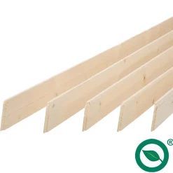 Forestea Pack promotionnel de 5 plinthes sapin massif petits noeuds bord droit 2050 x 68 x 9 mm