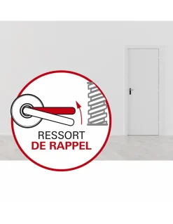 Paire de béquilles Mirella2 pour porte, carré 7mm, chromé brillant/satiné --Thirard Hot