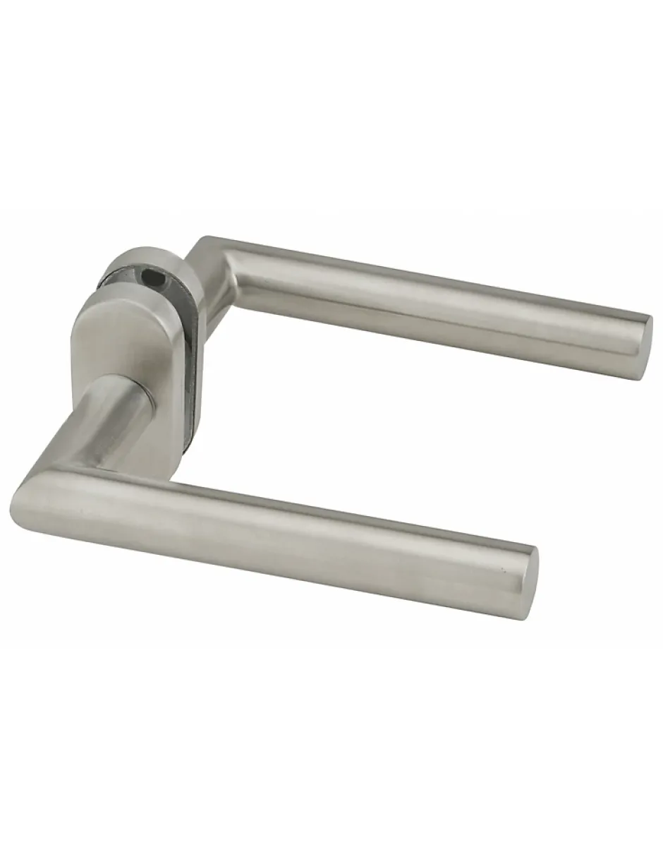 Paire de béquilles pour porte, carré 7 x 110mm, aspect inox --Thirard New