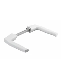Paire de béquilles pour porte, carré 7x100mm, 1 portée, blanc --Thirard Discount