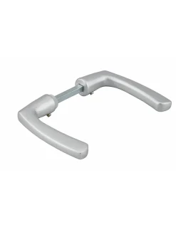 Paire de béquilles pour porte, carré 7x110mm, 1 portée, argent --Thirard