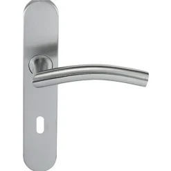 Paire de Poignées de porte Inox 304 sur Plaque "Romy Vague" - Trou petite clé-Klose Besser Best