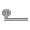 Paire de Poignées de porte sur Rosaces Rondes " Elsa Angle Vif " inox 304 - Sans rosaces de fonction-Klose Besser Outlet