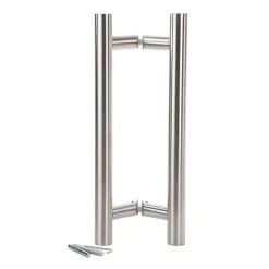 Klose Besser Paire de Poignées de Tirage / Bâton Maréchal - 1800 mm - "Oblique"- Inox 316 .