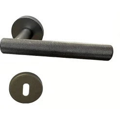 Paire de Poignées "" sur Rosaces " GUN " Inox 304 PLEIN - +1 Paire de rosaces à trou de clé-Klose Besser Online