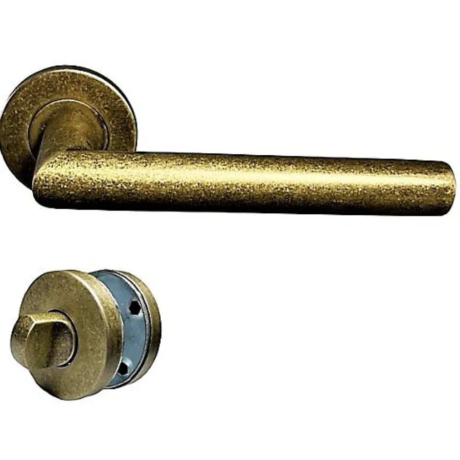 Paire de Poignées sur Rosaces "ANTIQUE OR" Inox 304 - +1 Paire de rosaces condamnation-Klose Besser Hot